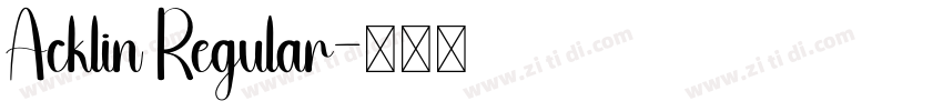 Acklin Regular字体转换